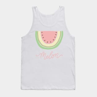 Melon Summer Fruit Watermelon Slice Minimalist Abstract Tank Top